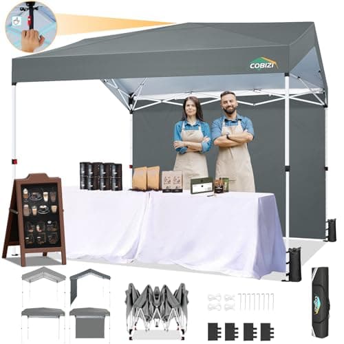 COBIZI Canopy Tent 10x10 Pop u...ent for Party and Street, Gray
