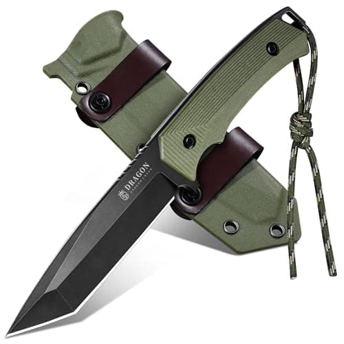 Dragon Creek Fixed Blade Knife - Full Tang Handle Black $22.5