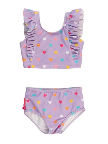 RuffleButts Baby/Toddler Girls Waterfall Tankinis - 2 Piece Swimsuit UPF50+