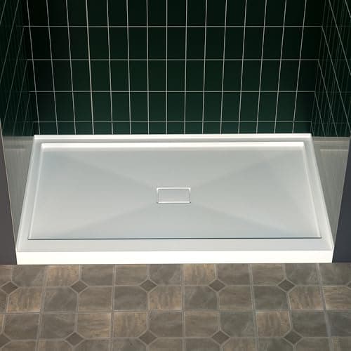 WOODBRIDGE 60" x 36" Solid Sur...er Pan for Alcove Installation