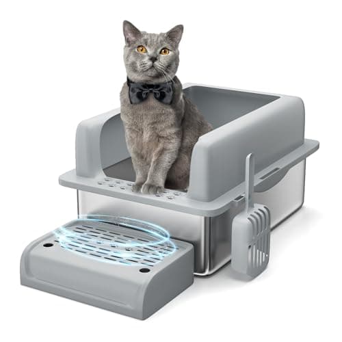GarveeLife Stainless Steel Cat...Cats Multiple Cats, Easy Clean