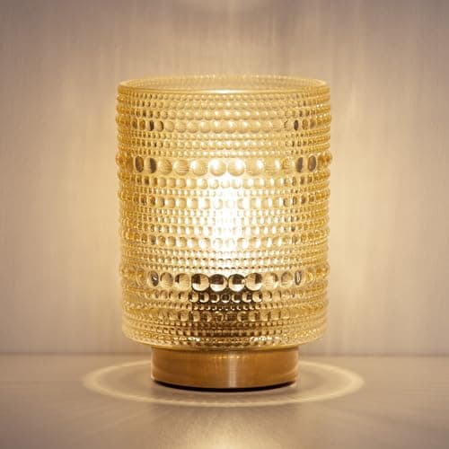 Battery Operated Lamp with Timer, Cordless Table Lamps with LED Warm Bulb