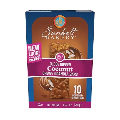 Sunbelt Bakery Fudge Dipped Co...a Bars, 10 Count, 10.21 oz Box