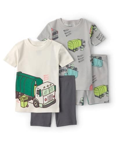 Carter's Boy 4-Piece Tight Fit Cotton Pajama Set, Grey, 2T