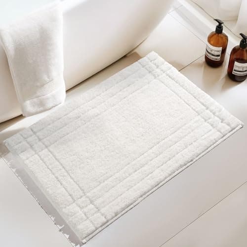 TANVILL Gray Bathroom Rugs, Small Bath Mats for Bathroom Non-Slip