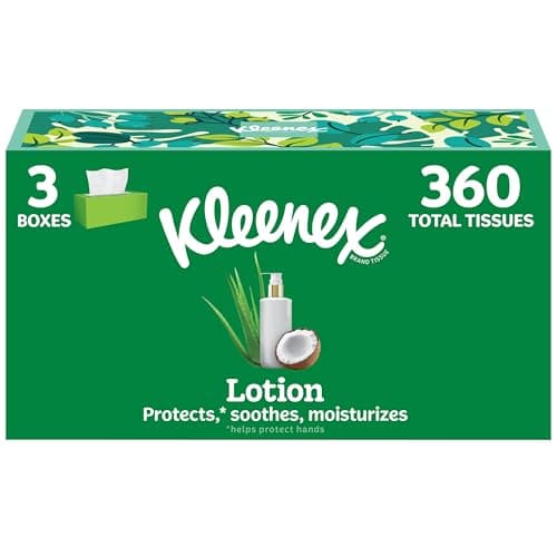 [SnS, AC] $17.95* | 4 × 3-Pack 120-Count Kleenex Lotion 3-Layer Facial Tissues w/ Coconut Oil ($4.49 each) at Amazon