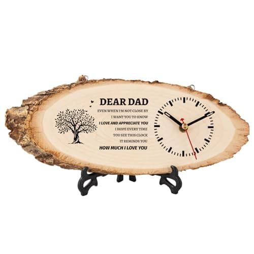Father's Day Wooden Clock Gift for $14 + free shipping w/ Prime