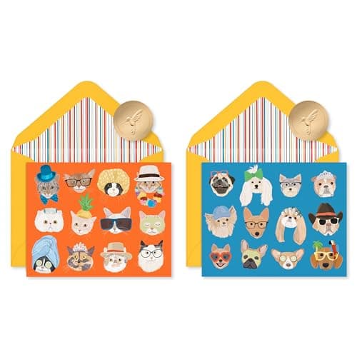 Papyrus 20-Count Blank Cards (Dogs & Cats)