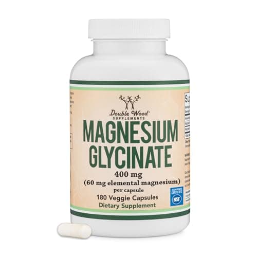180-Count Double Wood Supplements Magnesium Glycinate Capsules $12.55 w/ S&S + Free Shipping w/ Prime or on $35+