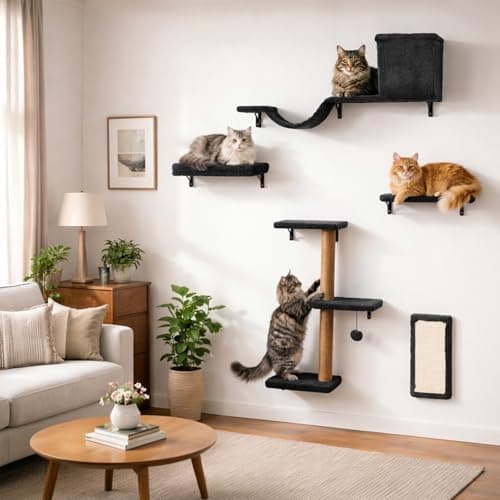 5-Pc ZLAFM Wall Mounted Cat Climbing Shelves $35 + Free S&H