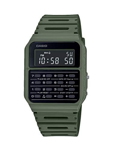 34mm Casio Data Bank Watch w/ 8-Digit Calculator & Resin Band (Olive Green) $23.95