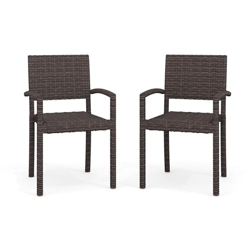 Martha Stewart Bedford Indoor-...cker Finish in Brown, Set of 2