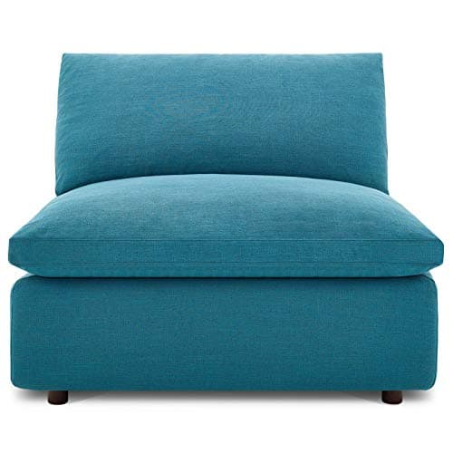 Modway Commix Down-Filled Over...nal Sofa Armless Chair in Teal
