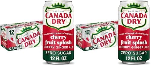 Canada Dry Zero Sugar Cherry G... oz. Cans, 12 Pack (Pack of 2)