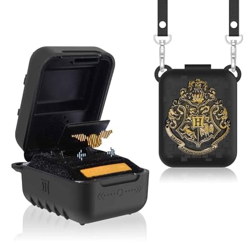 FIOPAZ for Bitzee Harry Potter Silicone Case, Shockproof Protective Carrying Case for Harry Potter Bitzee Interactive Digital Pet with Lanyard (Black)