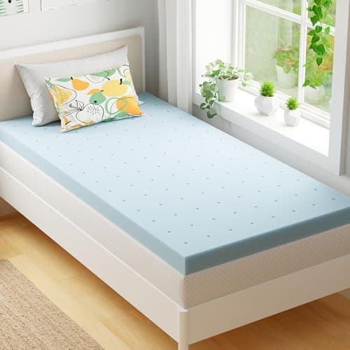 EGOHOME 2 Inch Twin Memory Foa...ials, CertiPUR Certified, Blue
