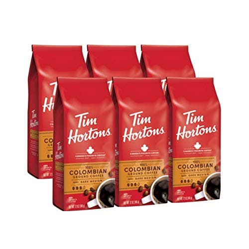 Tim Hortons Colombian, Medium-...ca Beans, 12 Ounce (Pack of 6)