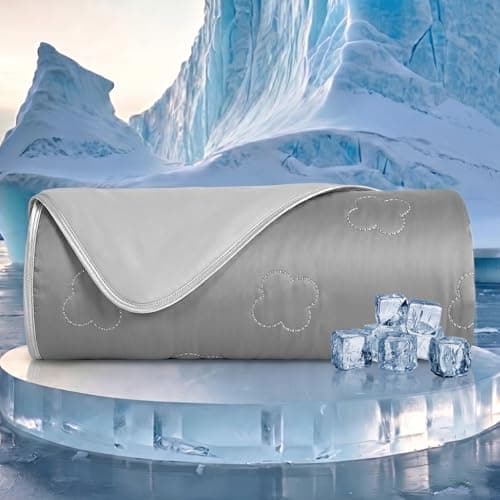 IUUI Cooling Blanket Twin Size (60" x 90"), Double-Sided Cooling Comforter for Hot Sleepers, Breathable Lightweight Blanket for Night Sweats, All Season Cool Bedding, Soft Cold Touch
