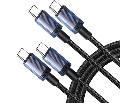 UGREEN 2-Pack 240W USB C to USB C Cable, Fast Charging USB C Cable for iPhone 17 Pro Max/16/15, Galaxy S25/S24/S23, Pixel 10/9/8, MacBook Pro/Air, ThinkBook, Dell XPS, iPad Pro/Air, Steam Deck, 10FT