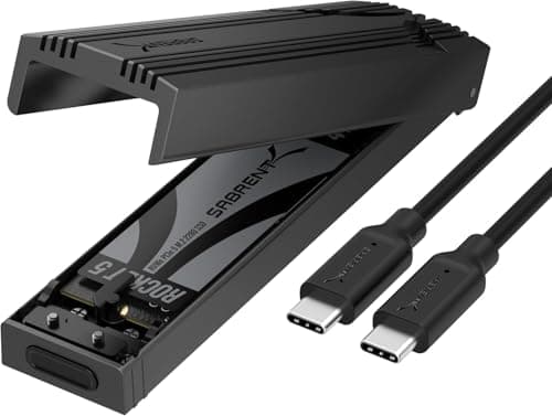 SABRENT USB Type-C 10Gbps M.2 NVMe SSD Tool-Free Enclosure (up to 8TB) $15