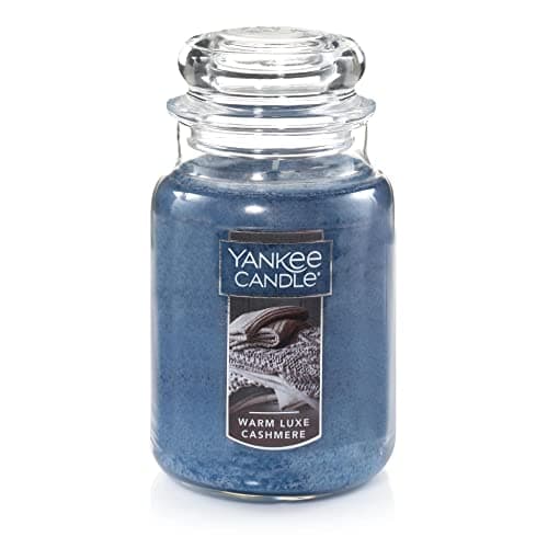 Yankee Candle Warm Luxe Cashmere Scented Classic 22oz Large Jar Single Wick Aromatherapy Candle Over 110 Hours of Burn Time Quality Paraffin Grade Wax Hand Straightened Wick