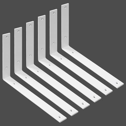 6-Pk 12" Winker Heavy Duty Metal L Shelf Brackets (Black) $14