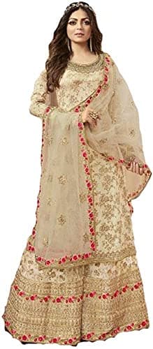 Jevious Ready to Wear Indian Pakistani Ethnic Wear Wedding Wear Sharara Style Salwar Suit for Women