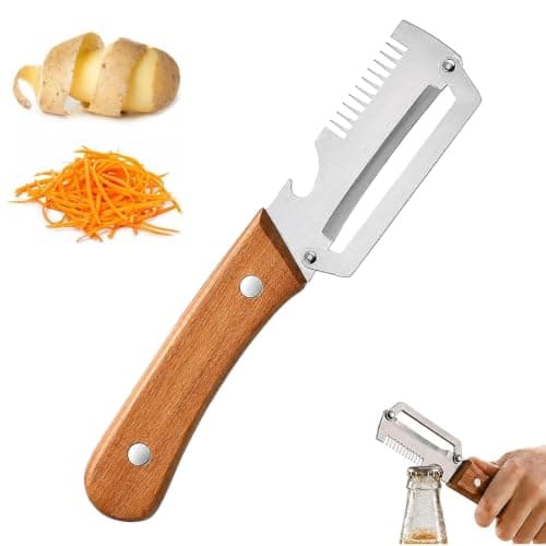 2026 NEW Multifunctional Vegetable Peeler, 3-in-1 Stainless Steel Kitchen Peeler and Julienne Peeler for Potatoes, Carrots, Cucumbers, Apples, Fruits and Vegetables(1PCS)