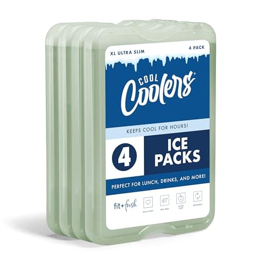 Cool Coolers by Fit & Fresh XL...ng Cooler Ice Packs, Sage, 4Pk