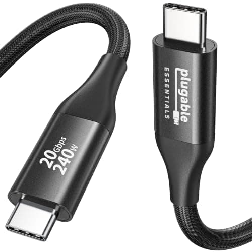 Plugable 3.3-Foot USB-C 240W Data & Video Cable for $6 + free shipping w/ Prime