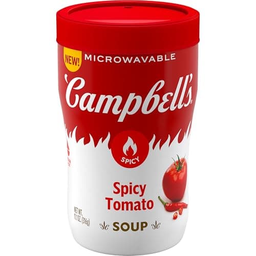 Campbell's Sipping Soup, Spicy...Soup, 11.1 oz Microwavable Cup