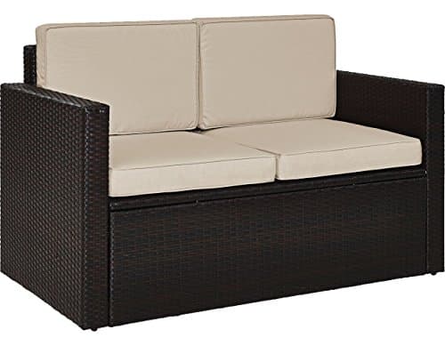 Crosley Furniture Palm Harbor ...yard, Brown with Sand Cushions