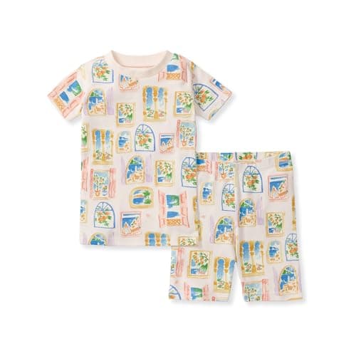 Burt's Bees Baby Unisex Organic Cotton Short Sleeve & Shorts PJ Set, 2-PC
