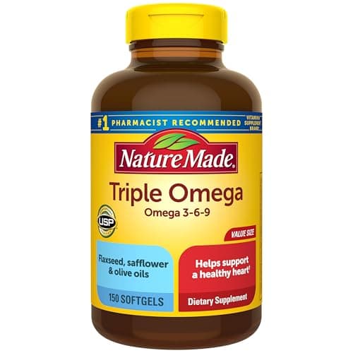 SnS | Nature Made Triple Omega 3 6 9 Supplements, 150 Softgels $13.79