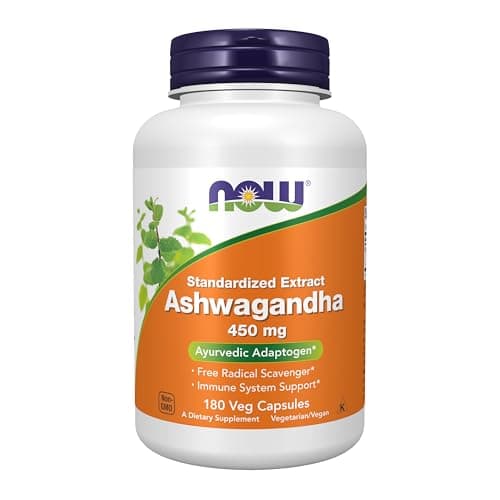 NOW Foods Supplements, Ashwaga...zed Extract), 180 Veg Capsules