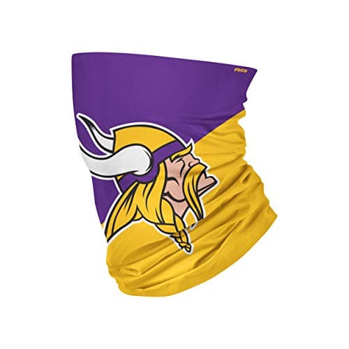 FOCO NFL Minnesota Vikings Neck Gaiter, One Size, Big Logo