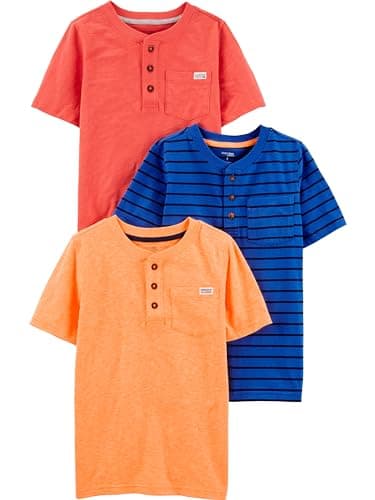 Simple Joys by Carter's Baby Boys' 3-Pack Short-Sleeve Pocket Henley Tee Shirt