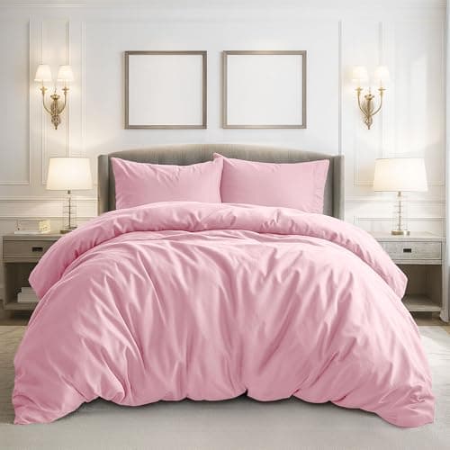 Pure Bedding Duvet Cover Queen...forter Not Included, Baby Pink
