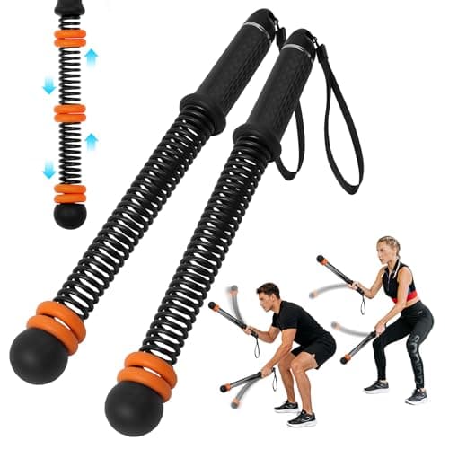 QWBthnk Adjustable Ropeless Battle Ropes, Weighted Cordless Battle Ropes for Home Gym, Quiet Non-Slip Exercise Ropes for Home Workout, Portable Battle Rope for HIIT Strength & Low-Impact Cardio
