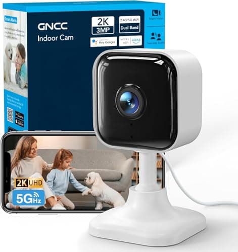 GNCC 2K Indoor Security Camera for Home Wireless, Pet Camera 2.4g/5g WiFi