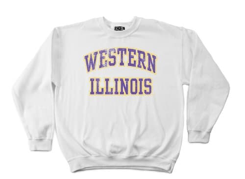 Western Illinois Leathernecks ...neck Sweatshirt, Medium, White