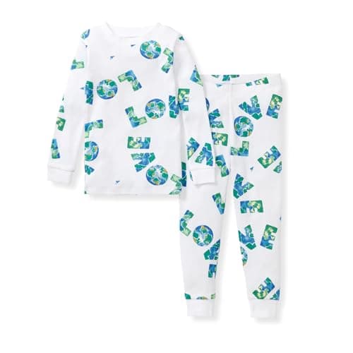Burt's Bees Baby Baby Boys Pajamas, 2-Piece Long Sleeve Tee and Long Pant Cotton PJ Set, Sizes for 12 Months to 12 Years