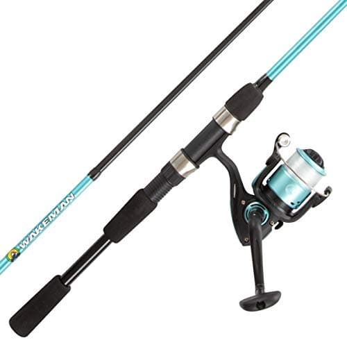 Fishing Rod and Reel Combo - 6...st Line by Wakeman (Turquoise)