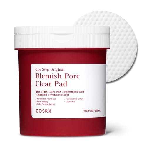 COSRX OneStep Original Blemish Pore Clear Pad, 100 Pads, Dual-Sided Facial Pad for Exfoliation, Pore Care & Hydration with BHA, PHA & Zinc PCA & 5 Hyaluronic Acid, Korean Skin Care