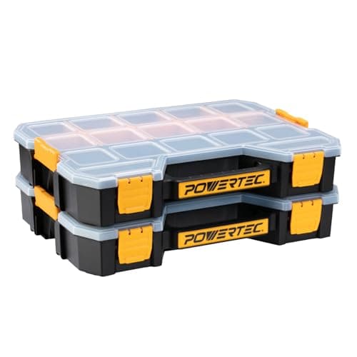 POWERTEC Stackable Tool Box Or...able Design, 2-Pack (72118-P2)