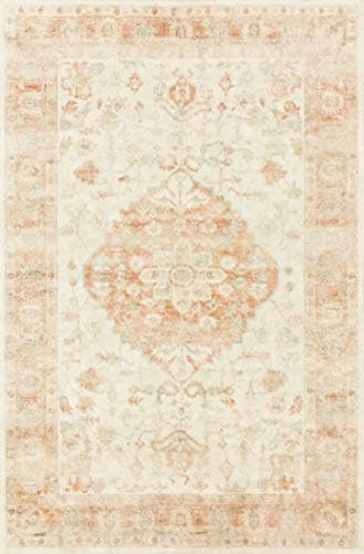 Loloi II Rosette Ivory/Terracotta 5'-0" x 7'-6" Area Rug