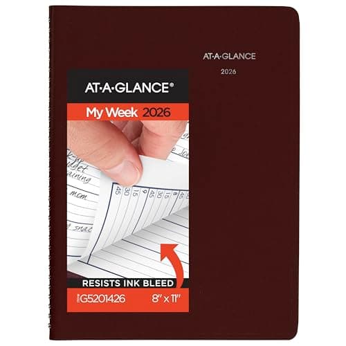 AT-A-GLANCE 2026 Appointment B...DayMinder, Burgundy (G5201426)