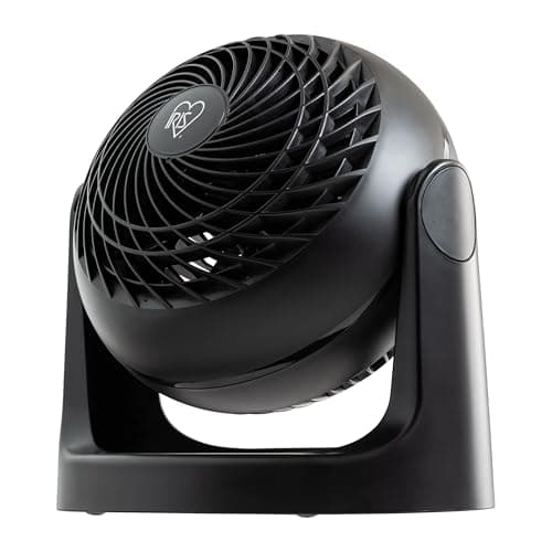 IRIS USA Desk Fan, Air Circula...m, Office, Dorm, Medium, Black