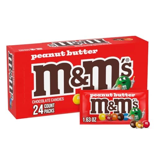 24-Ct 1.63-Oz M&M's Peanut Butter Chocolate Candy Singles $15.95 w/ S&S