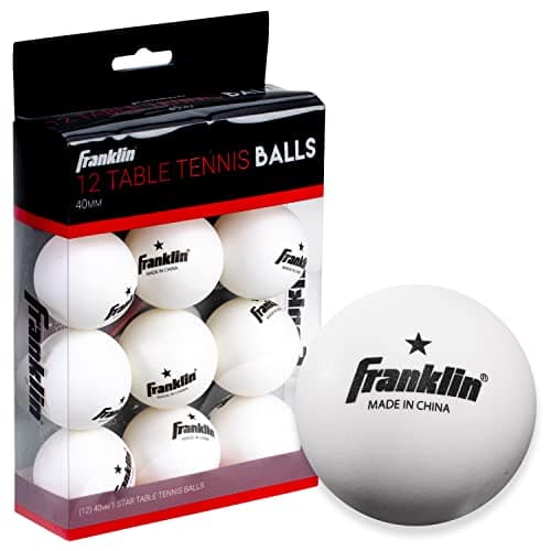 Franklin Sports 1 Star Table T...nnis Balls (Pack of 12), 40 mm